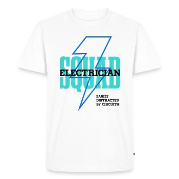 Electrician Squad Electro Worker Circuit - Men's Premium Organic T-Shirt - white - Front - Nico (187cm)