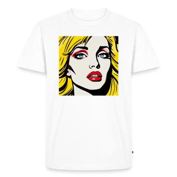 Pop Art: T-shirt classique emblématique des années 80 - T-shirt Premium bio Homme - blanc - Devant - Nico (187cm)