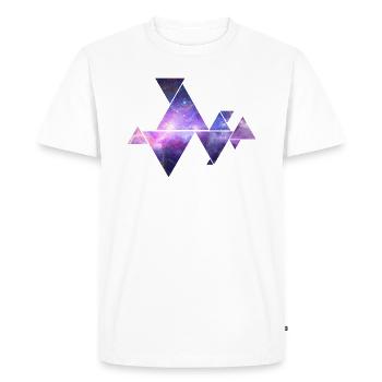 Galaxy triangle facets - Men's Premium Organic T-Shirt - white - Front - Nico (187cm)