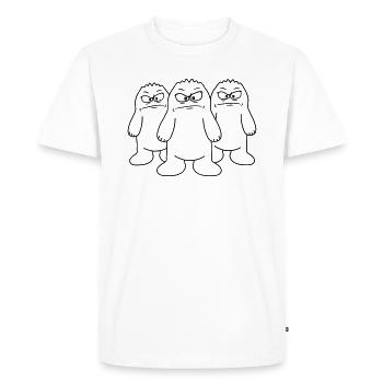 Angry Yetis - T-shirt Premium bio Homme - blanc - Devant - Nico (187cm)