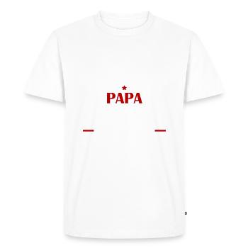 Élu meilleur papa bouliste du monde,fête des pères - T-shirt Premium bio Homme - blanc - Devant - Nico (187cm)