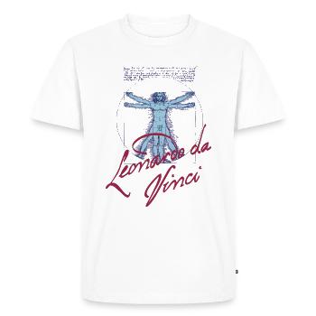 LEONARDO DA VINCI - Men's Premium Organic T-Shirt - white - Front - Nico (187cm)
