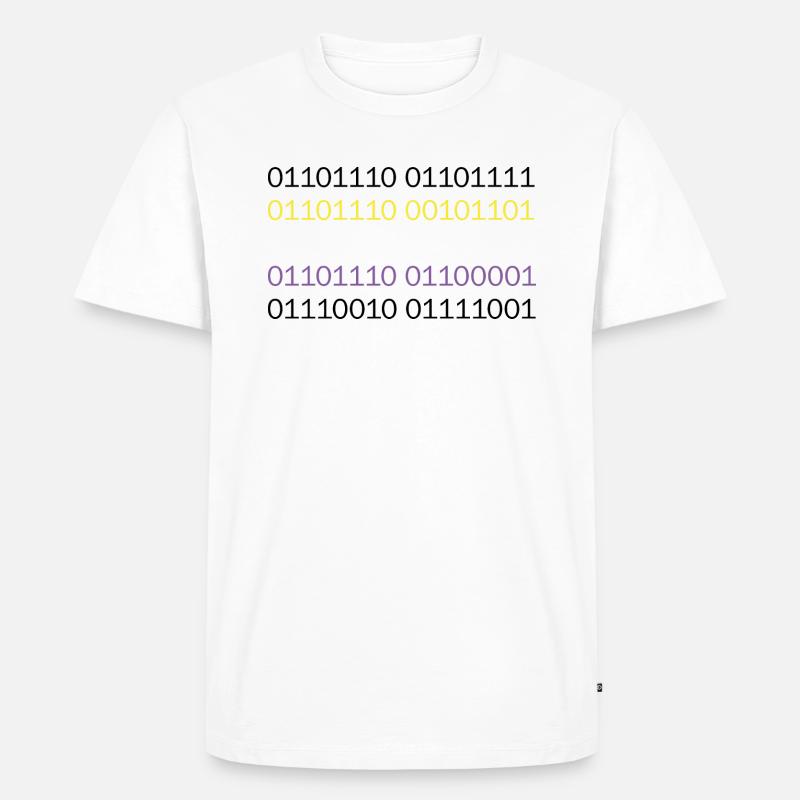 NON-BINARY zu Binärcode - Männer Premium Bio T-Shirt - undefined