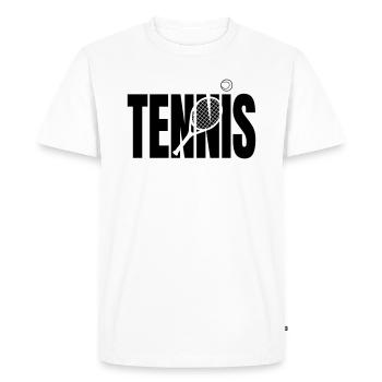 Cadeau pour les joueurs de tennis - T-shirt Premium bio Homme - blanc - Devant - Nico (187cm)