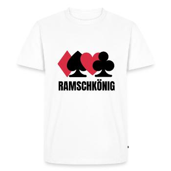 Skat Cards Ramschkönig Skatspiel Card Game Pik - Men's Premium Organic T-Shirt - white - Front - Nico (187cm)