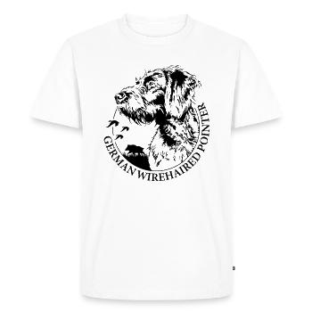 POINTEUR ALLEMAND WILSIGNS Jagdhunde chien - T-shirt Premium bio Homme - blanc - Devant - Nico (187cm)