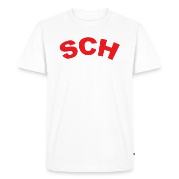 École Minimalisme - T-shirt Premium bio Homme - blanc - Devant - Nico (187cm)