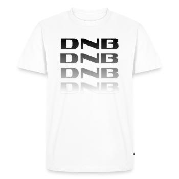 DNB Drum and Bass Junglist BW Fade Remix - T-shirt Premium bio Homme - blanc - Devant - Nico (187cm)