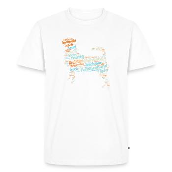 caractéristiques des nuages Chihuahua mots - T-shirt Premium bio Homme - blanc - Devant - Nico (187cm)