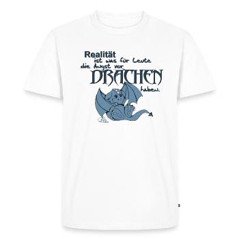 Reality is ... - Men's Premium Organic T-Shirt - white - Front - Nico (187cm)