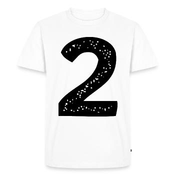 Maillot numéro 2 - T-shirt Premium bio Homme - blanc - Devant - Nico (187cm)