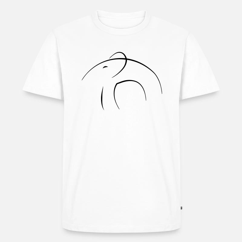 Elefant - Männer Premium Bio T-Shirt - Weiß
