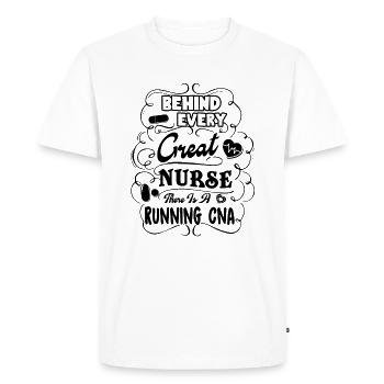There Is A Running CNA - Men's Premium Organic T-Shirt - white - Front - Nico (187cm)