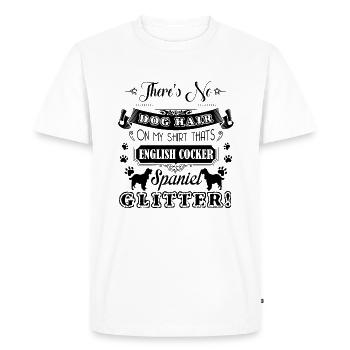 English Cocker Spaniel Glitter - Men's Premium Organic T-Shirt - white - Front - Nico (187cm)
