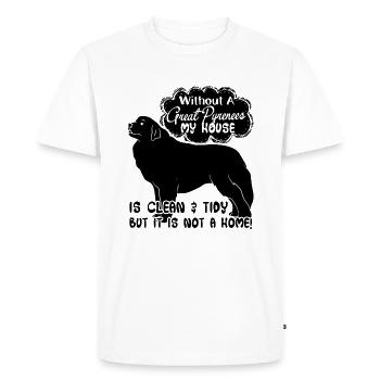 Without A Great Pyrenees - Men's Premium Organic T-Shirt - white - Front - Nico (187cm)