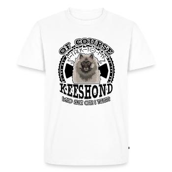 I Talk To My Keeshond - Men's Premium Organic T-Shirt - white - Front - Nico (187cm)