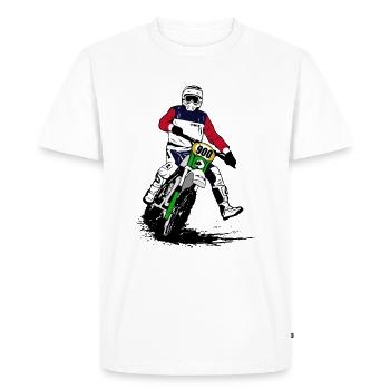 Enduro - T-shirt Premium bio Homme - blanc - Devant - Nico (187cm)