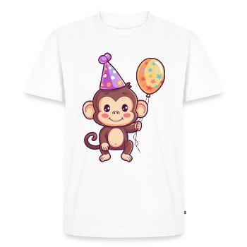 Monkey Birthday Baby - Men's Premium Organic T-Shirt - white - Front - Nico (187cm)