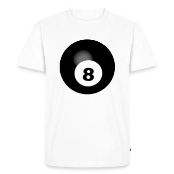 Billard Billard 8 Ball Billard - T-shirt Premium bio Homme - blanc - Devant - Nico (187cm)