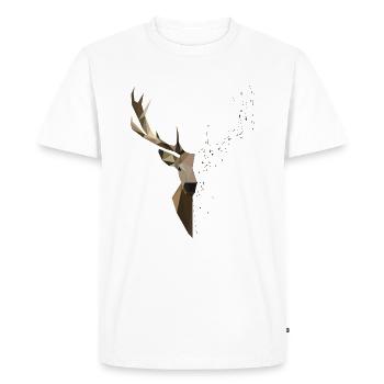 Deer Geometric - Men's Premium Organic T-Shirt - white - Front - Nico (187cm)