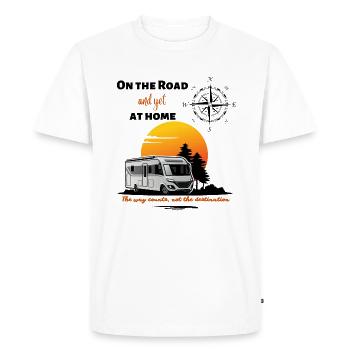 Camping Camping Camping-car Dire Anglais - T-shirt Premium bio Homme - blanc - Devant - Nico (187cm)