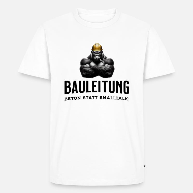 Bauleitung - Männer Premium Bio T-Shirt - Weiß