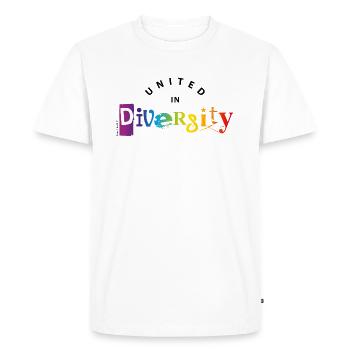 diversité / diversité 2 - T-shirt Premium bio Homme - blanc - Devant - Nico (187cm)