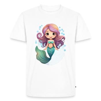 Sirène - T-shirt Premium bio Homme - blanc - Devant - Nico (187cm)