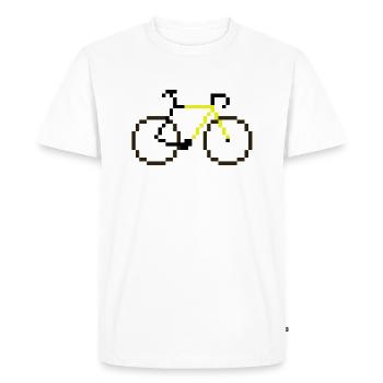 On Yer Bike - Men's Premium Organic T-Shirt - white - Front - Nico (187cm)