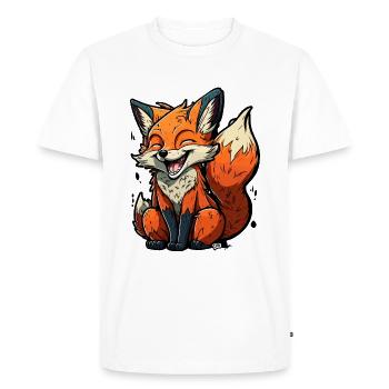 Rusé comme un renard - T-shirt Premium bio Homme - blanc - Devant - Nico (187cm)
