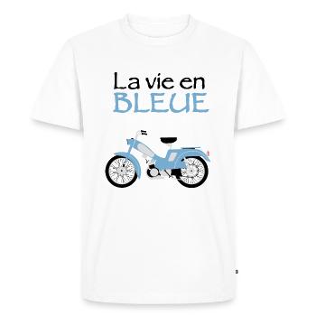 La vie en Bleue - la MOB - T-shirt Premium bio Homme - blanc - Devant - Nico (187cm)