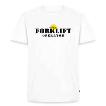 Forklift Operator Certification - Men's Premium Organic T-Shirt - white - Front - Nico (187cm)