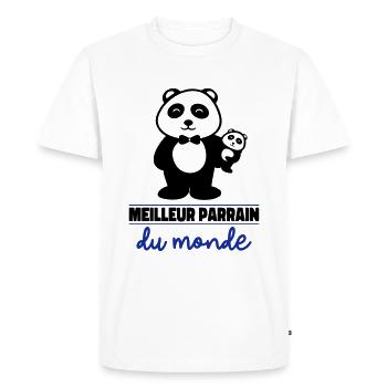 meilleur parrain du monde - T-shirt Premium bio Homme - blanc - Devant - Nico (187cm)