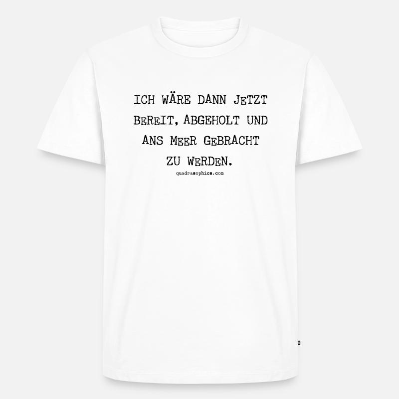 Ans Meer - Männer Premium Bio T-Shirt - Weiß