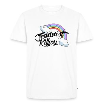 Feminist Killjoy - Men's Premium Organic T-Shirt - white - Front - Nico (187cm)