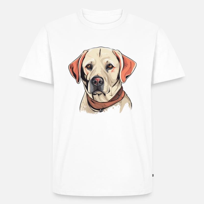Labrador - Männer Premium Bio T-Shirt - Weiß