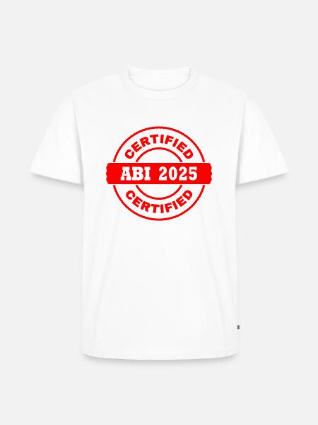 Abi 2025 - Männer Premium Bio T-Shirt - Weiß