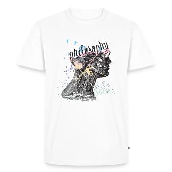Philosophy - Men's Premium Organic T-Shirt - white - Front - Nico (187cm)