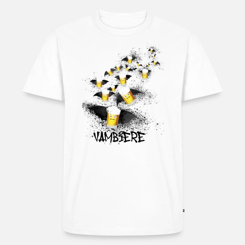 vambiere,vampire,vampir,halloween,bier - Männer Premium Bio T-Shirt - Weiß