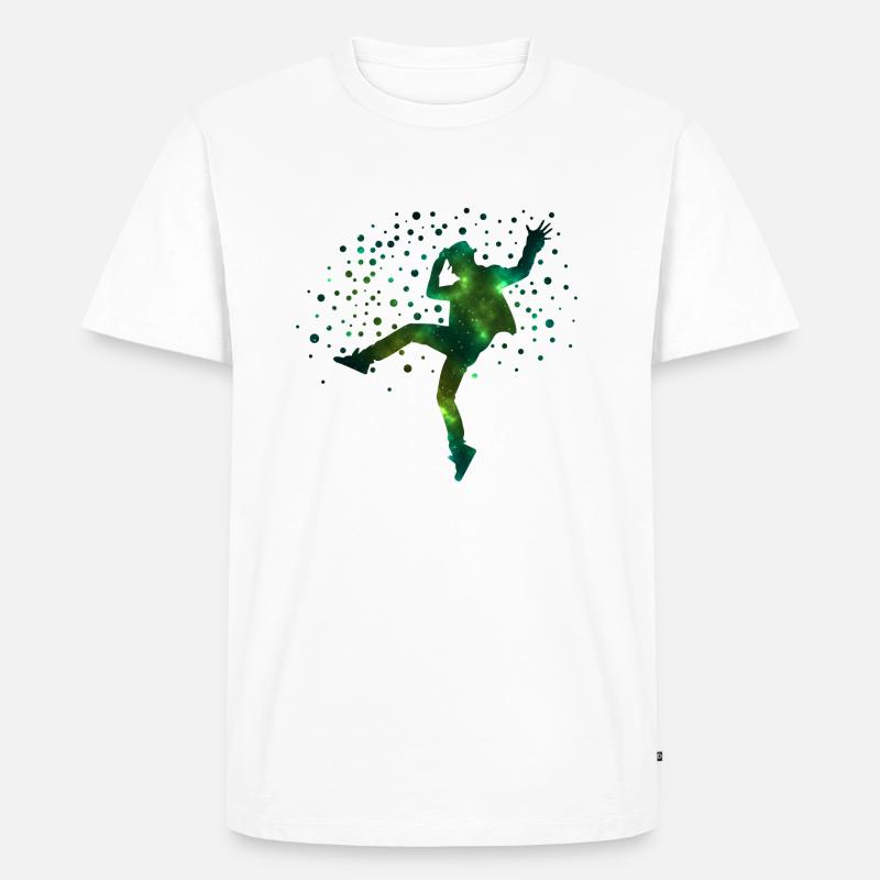 Galaxy Dancer - Männer Premium Bio T-Shirt - Weiß