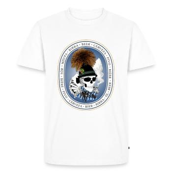 Wiesn-skull - Men's Premium Organic T-Shirt - white - Front - Nico (187cm)