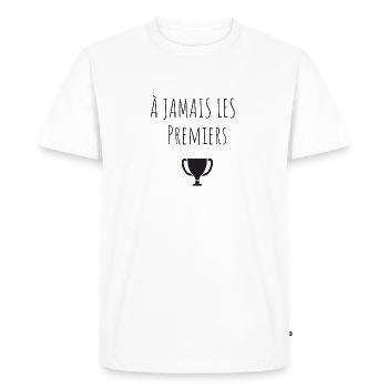 à jamais les premiers idée cadeau tshirt foot om - T-shirt Premium bio Homme - blanc - Devant - Nico (187cm)