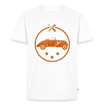 Car - Classic Car - Nostalgic Vehicles - Men's Premium Organic T-Shirt - white - Front - Nico (187cm)