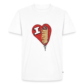 J’adore le doner kebab - T-shirt Premium bio Homme - blanc - Devant - Nico (187cm)