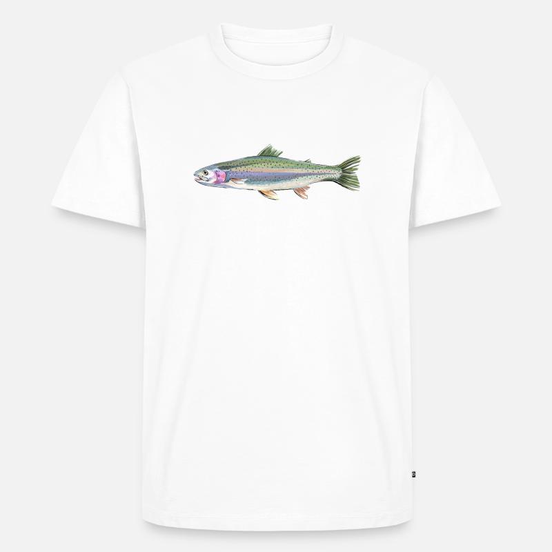 Forelle - Männer Premium Bio T-Shirt - Weiß
