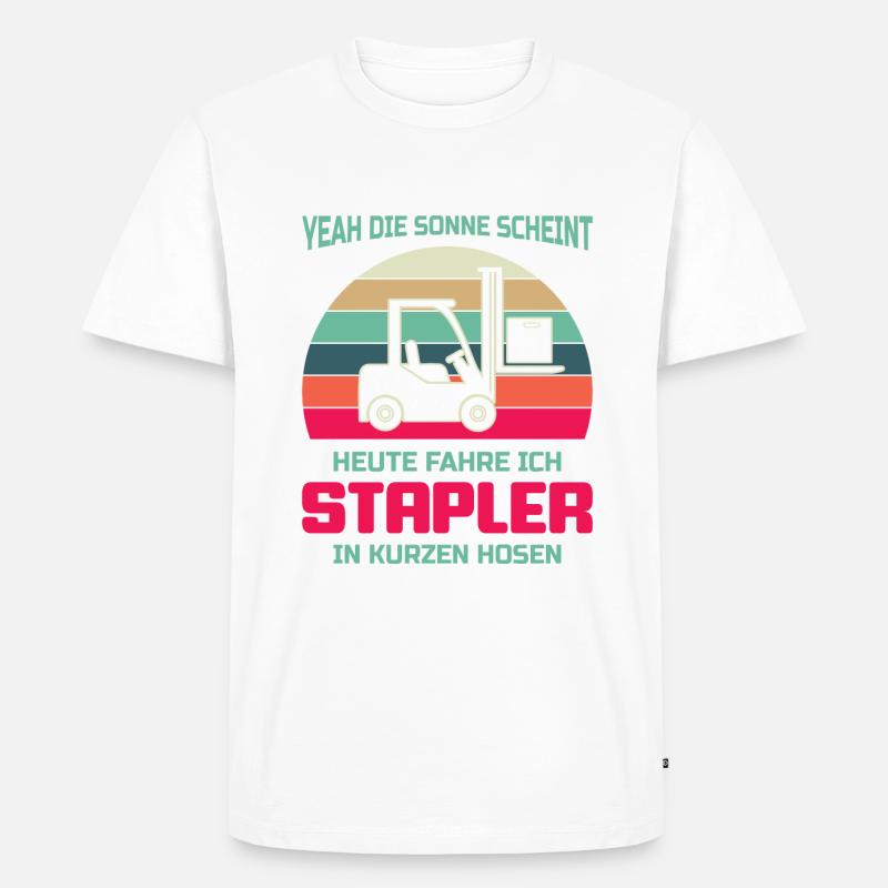 Lagerarbeiter Logistiker Stapler Staplerfahrer - Männer Premium Bio T-Shirt - undefined