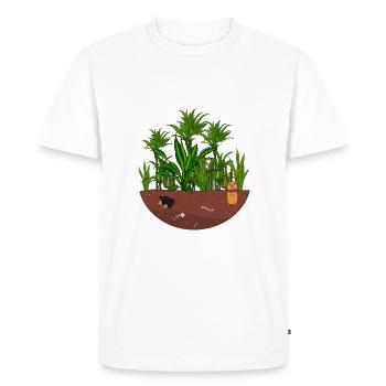 Jungle Garden - Men's Premium Organic T-Shirt - white - Front - Nico (187cm)