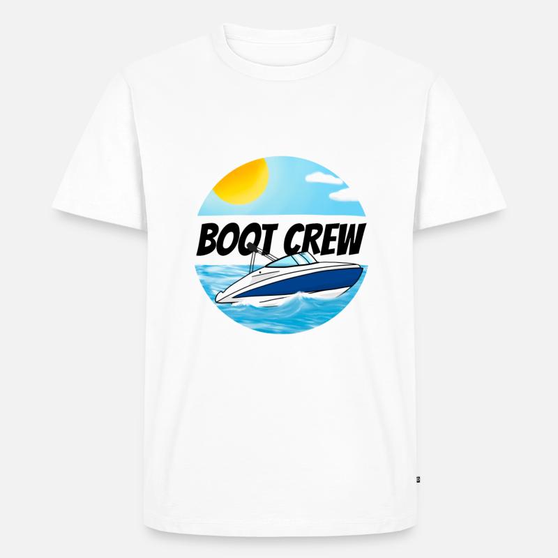 Boot crew Motorboot - Männer Premium Bio T-Shirt - Weiß