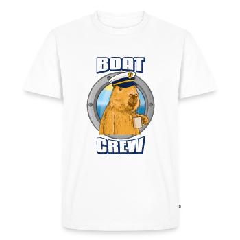 Équipage du bateau - T-shirt Premium bio Homme - blanc - Devant - Nico (187cm)