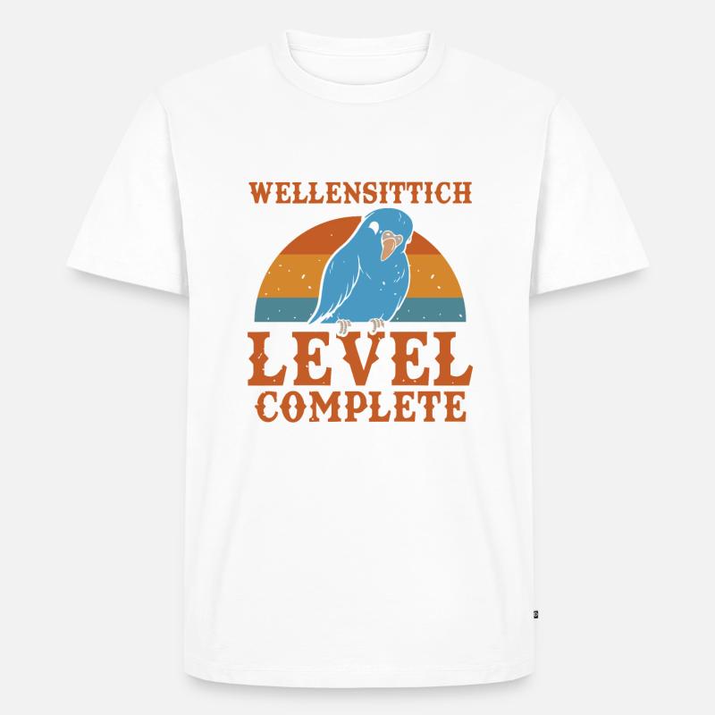 Wellensittich Level Complete - Männer Premium Bio T-Shirt - undefined